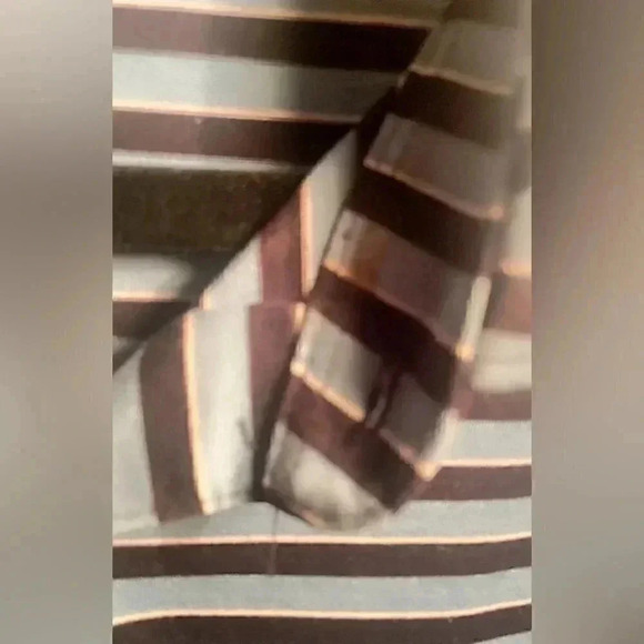 Peter Millar contem for black blue striped short sleeve performance polo shirt L - Picture 5 of 6